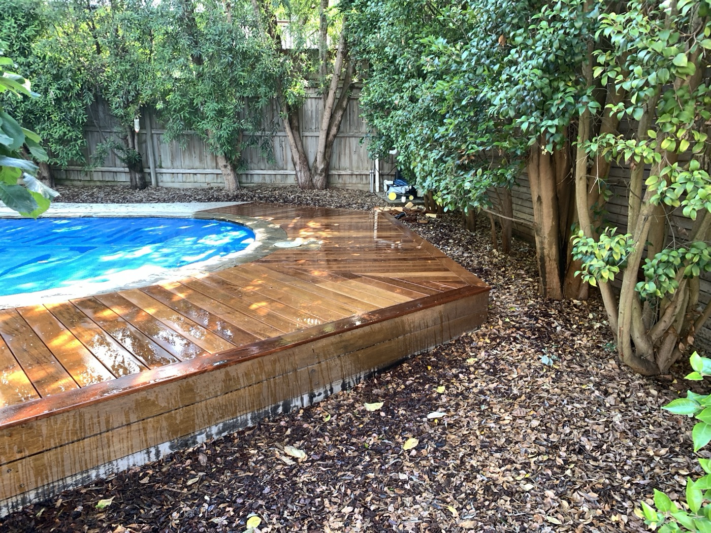New timber pool deck built by JT Handyman in Croydon Hills