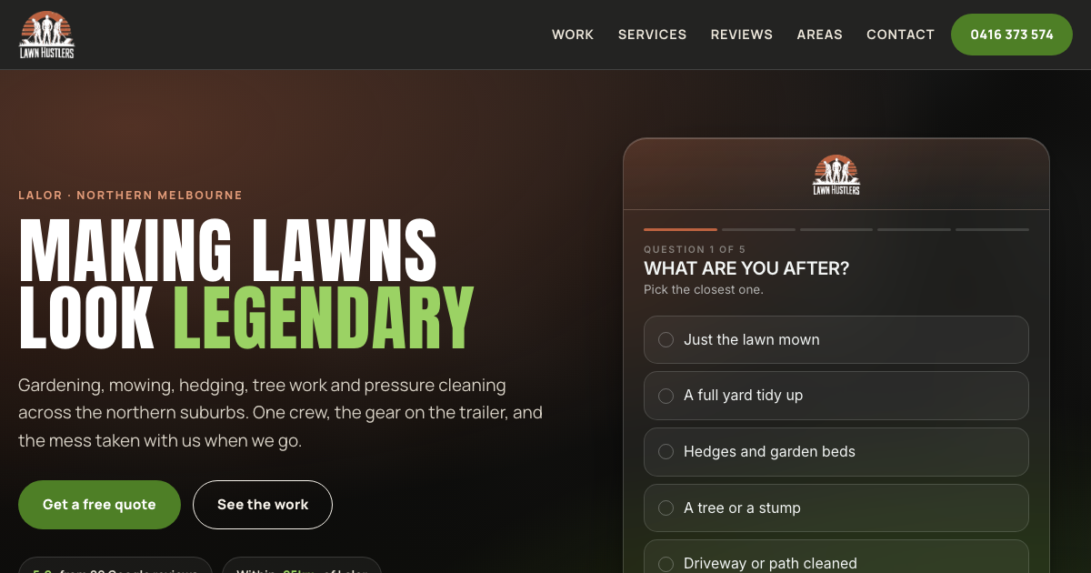 Concept one homepage