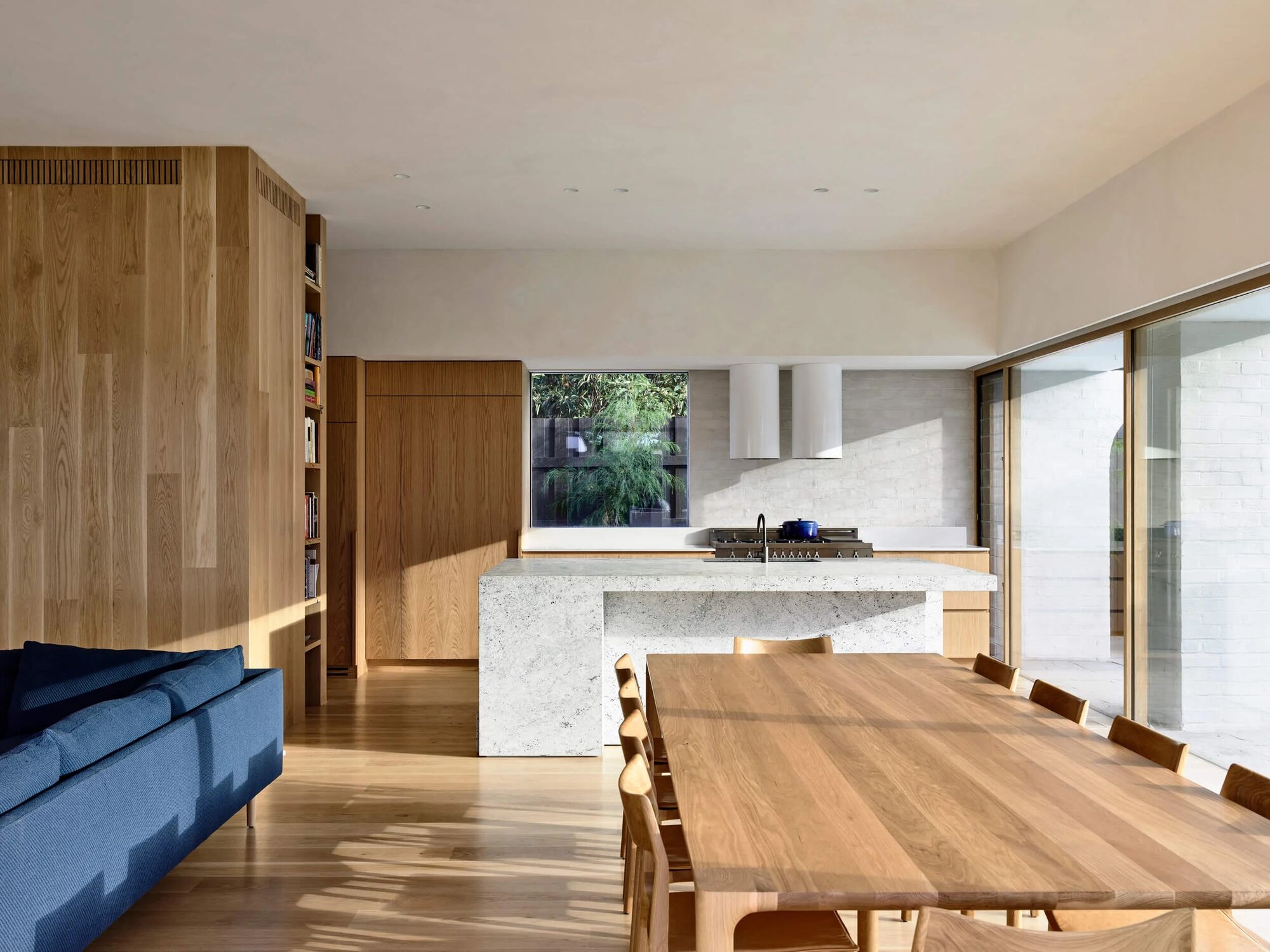 Stone kitchen and quiet lines at Denbigh Rd, Armadale