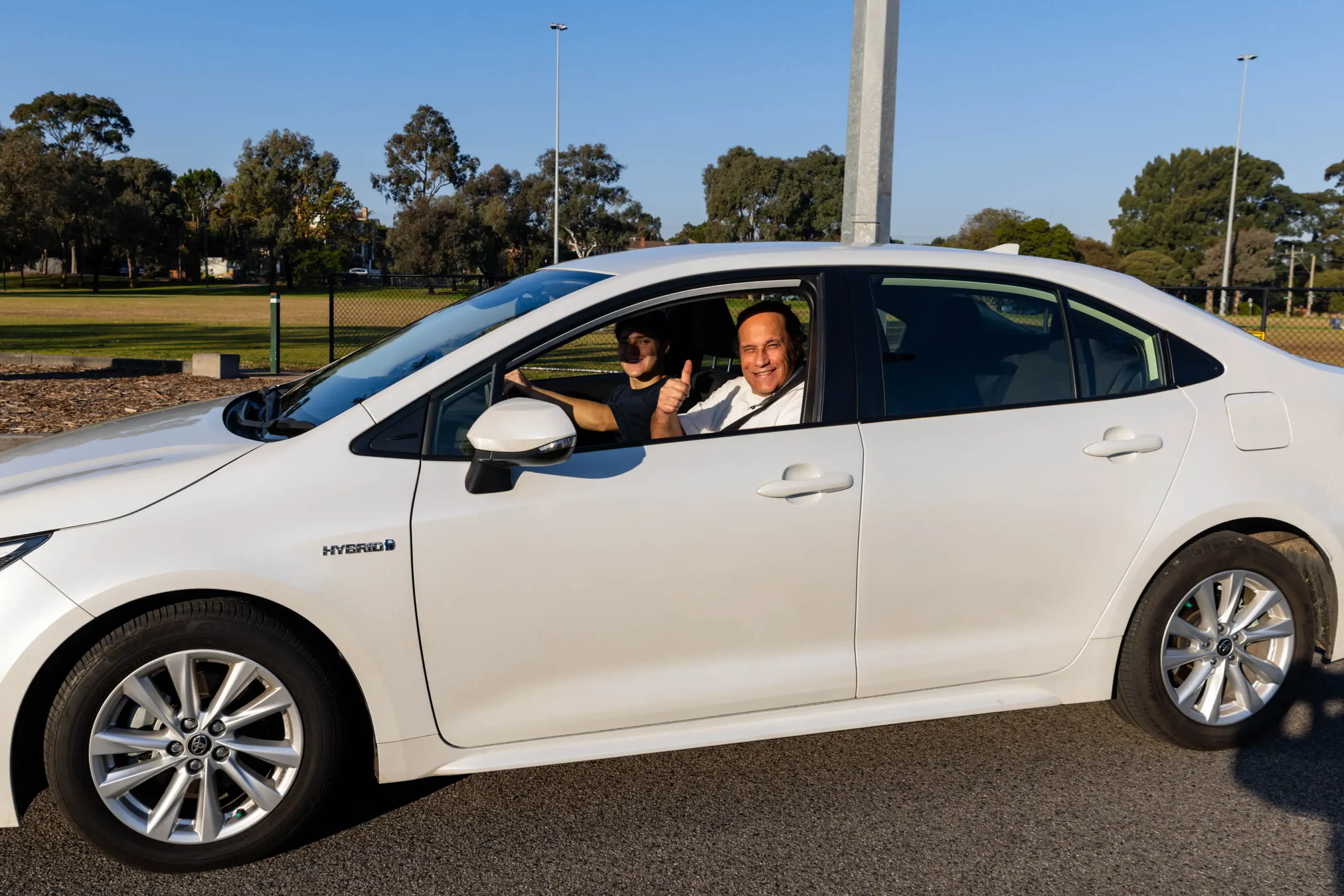 A relaxed Sprint driving lesson