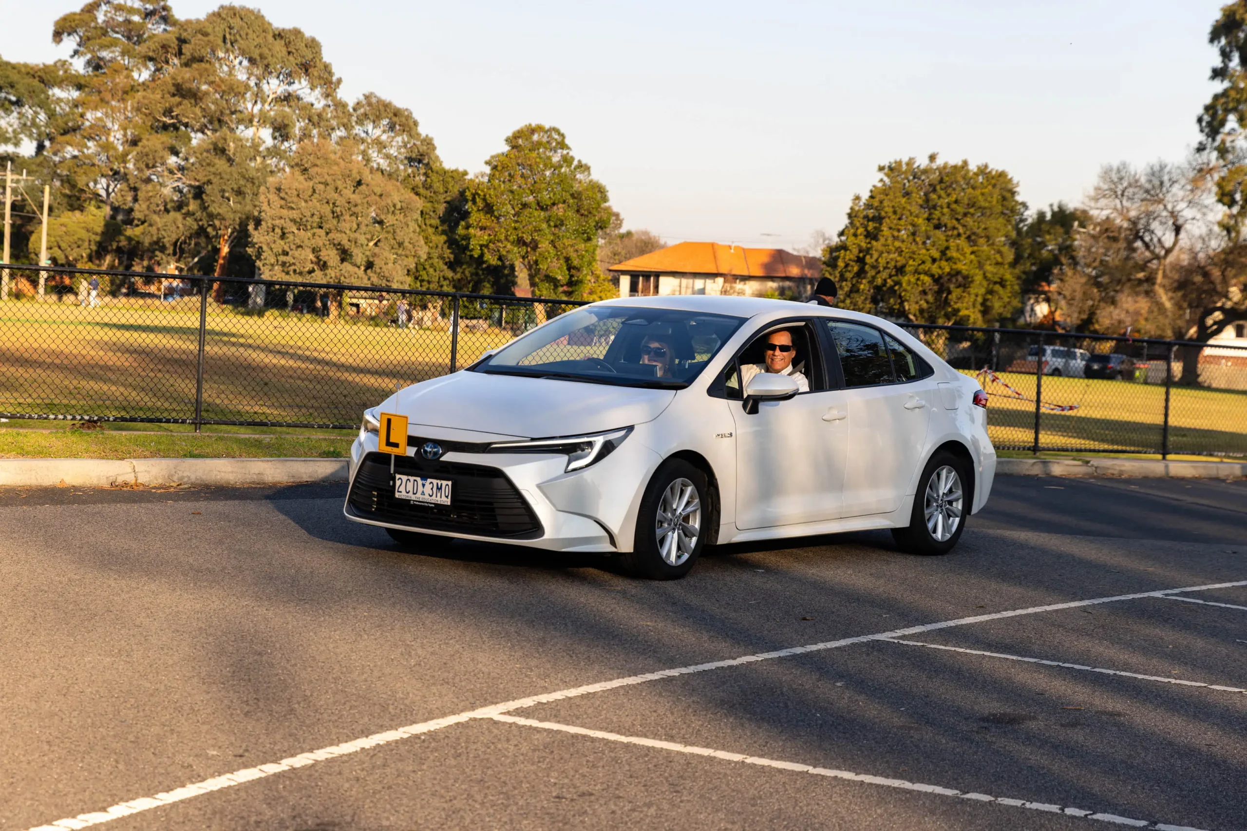 Sprint learner driver on the road