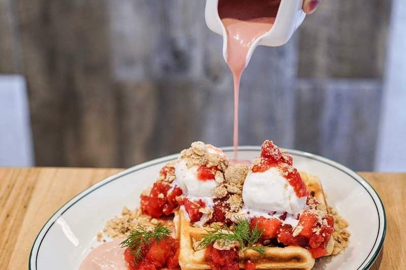 Strawberry waffle