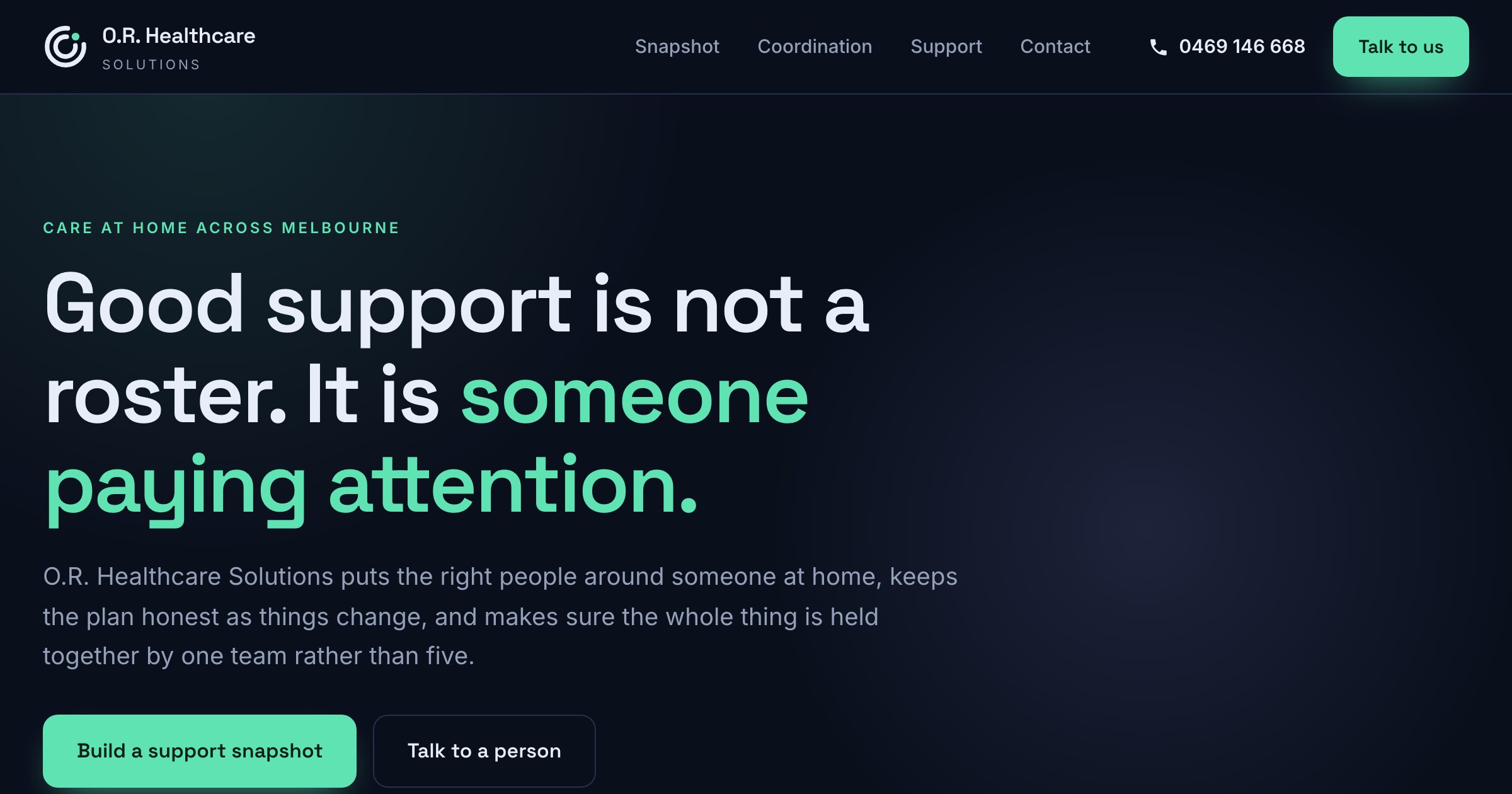 Concept two homepage