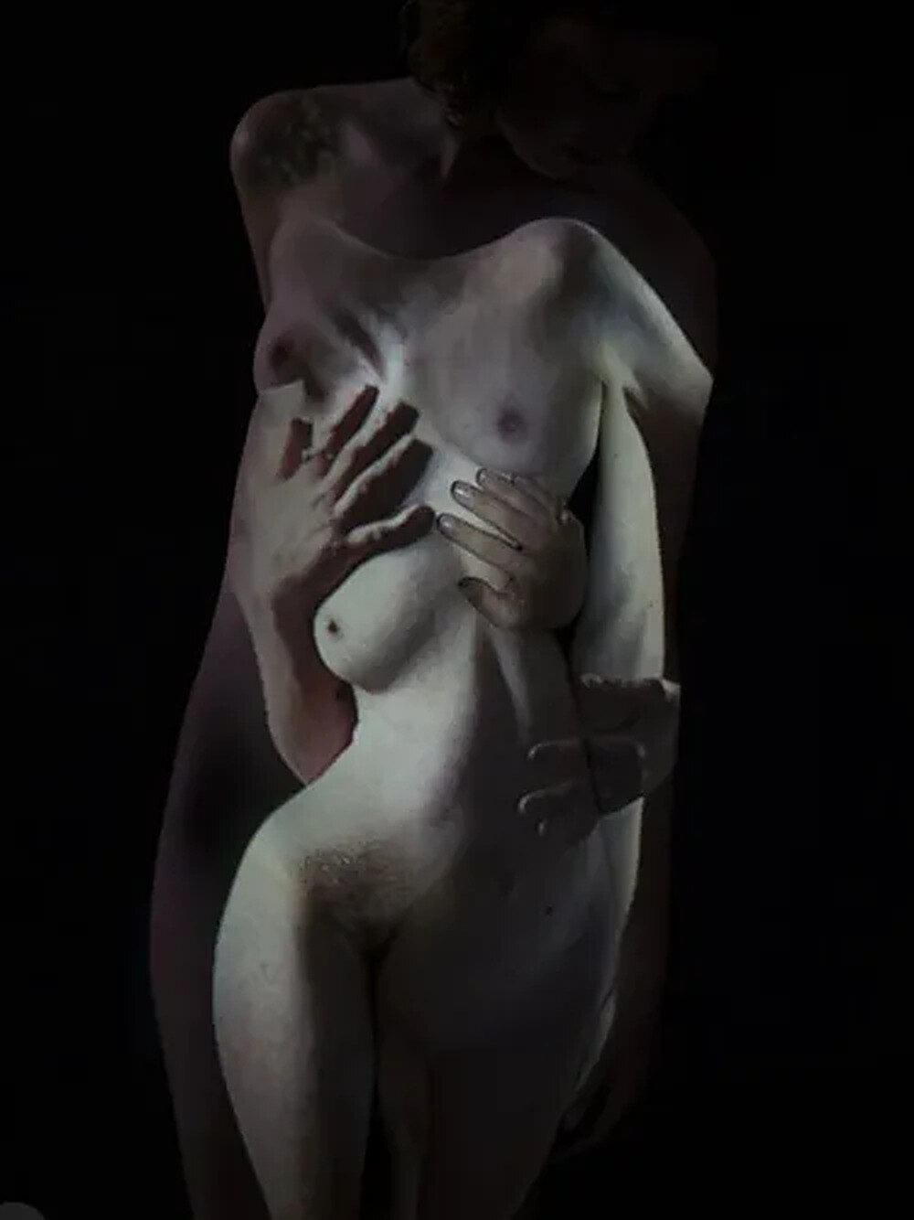 Figure Study · Charcoal, framed by Studio9Art