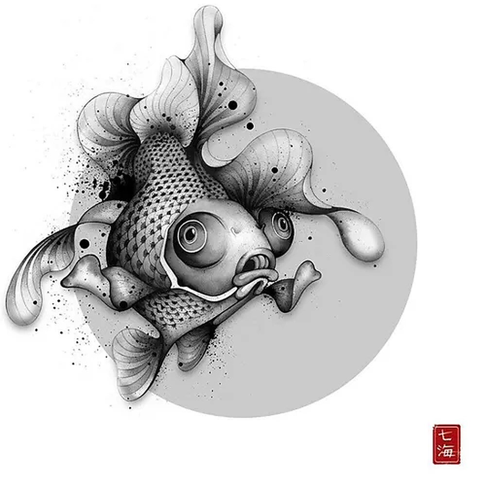 Nanami Cowdroy ink work, framed