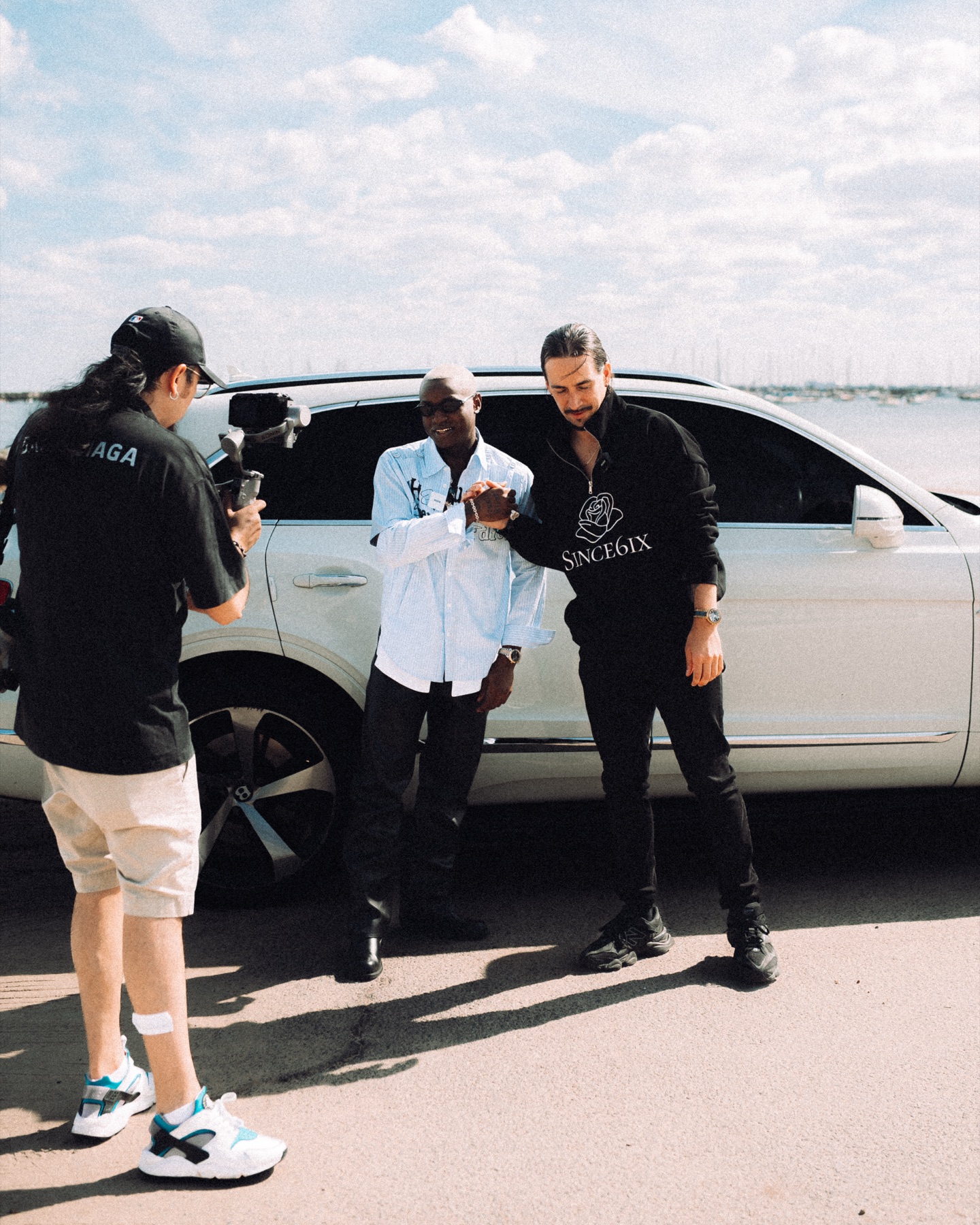 On set, Melbourne foreshore — EP4