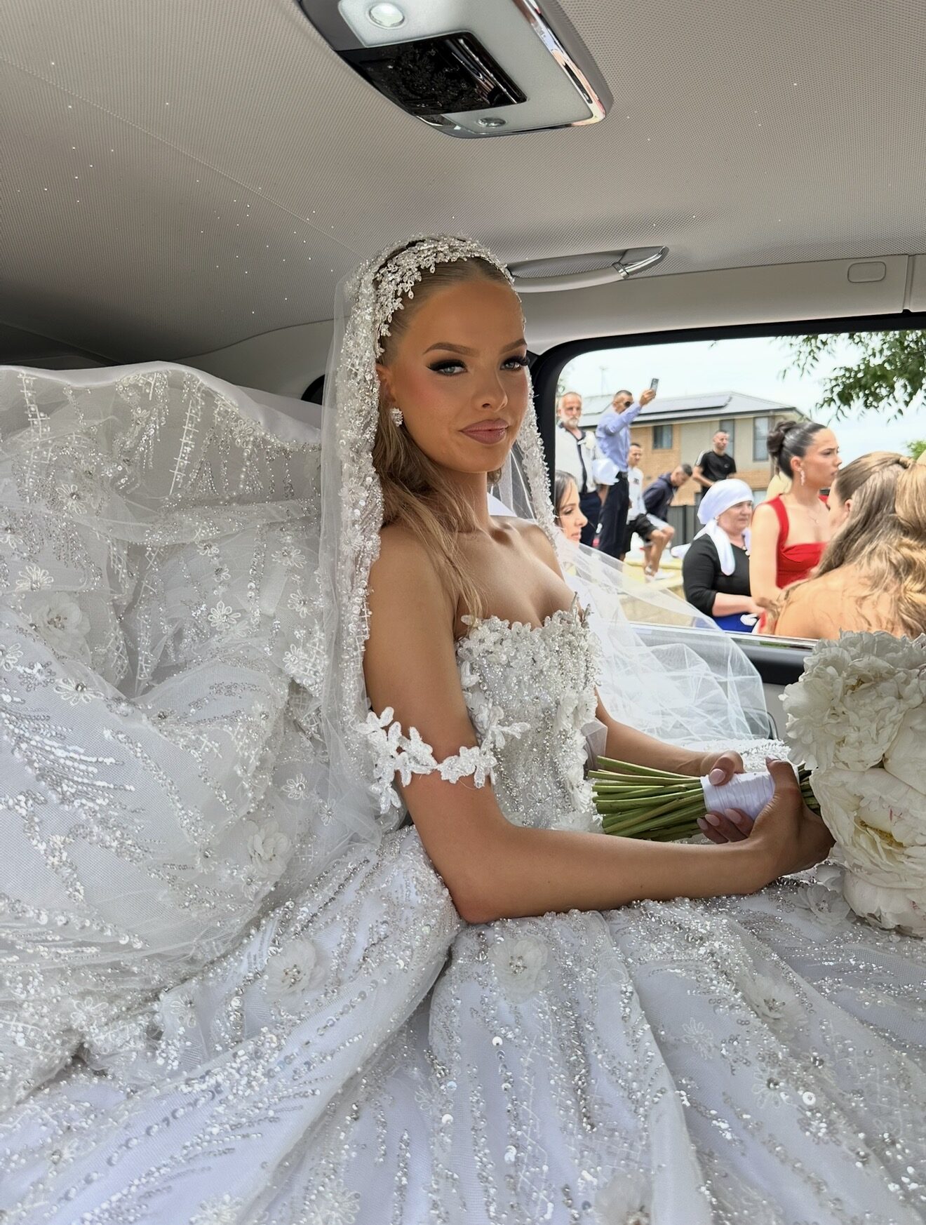 Rolls Royce interior, On the way to the ceremony