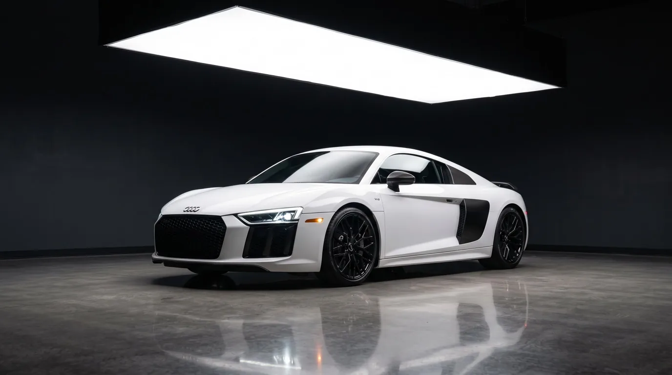 Audi R8 Plus in the Ten Stars Cars showroom